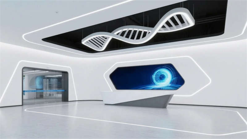 科技創(chuàng)新，簡(jiǎn)約空間——合肥生物制藥廠(chǎng)展廳裝修設(shè)計(jì)效果圖