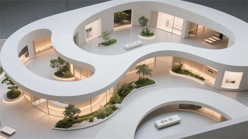 自然交互，智慧共生——合肥寵物用品廠(chǎng)產(chǎn)品展廳裝修設(shè)計(jì)效果圖